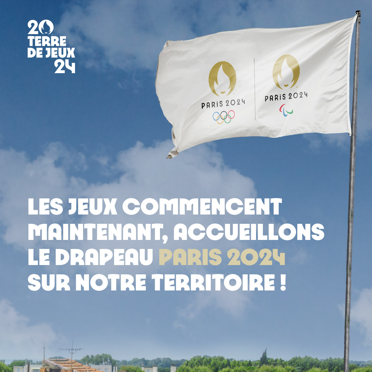 Paris 2024: le drapeau olympique en tournée